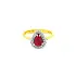 Gold Ring with Ruby and Diamonds