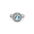Gold Ring with Blue Topaz and Diamonds