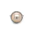 Gold Ring with Natural Pearl and Diamonds