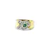 Gold Ring with Emerald and Diamonds