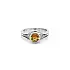 Gold Ring with Citrine and Diamonds