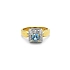 Gold Ring with Aquamarine and Diamonds