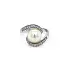 Gold Ring with Natural Pearl and Diamonds