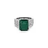 Gold Ring with Emerald and Diamonds