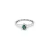 Emerald ring with white gold diamonds