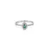Emerald ring with white gold diamonds