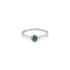 Emerald ring with white gold diamonds