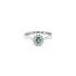 Emerald ring with white gold diamonds