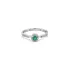 Emerald ring with white gold diamonds