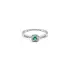 Emerald ring with white gold diamonds