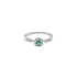 Emerald ring with white gold diamonds