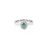 Emerald ring with white gold diamonds