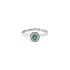 Emerald ring with white gold diamonds