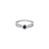 Gold ring with sapphire and diamonds