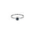 Gold ring with sapphire and diamonds