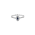 Gold ring with sapphire and diamonds