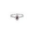 Ruby ring with white gold diamonds
