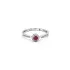 Ruby ring with white gold diamonds