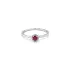 Ruby ring with white gold diamonds