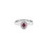 Ruby ring with white gold diamonds