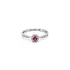 Ruby ring with white gold diamonds