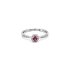 Ruby ring with white gold diamonds