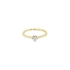 Gold engagement ring with diamond