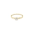 Gold engagement ring with diamond