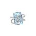 Gold Ring with Blue Topaz and Diamonds