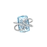 Gold Ring with Blue Topaz and Diamonds