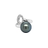 Gold Ring with Natural Tahitian Pearl and Diamonds