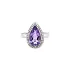 Gold Ring with Amethyst and Diamonds