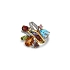 Gold Ring Semi precious stones and Diamonds