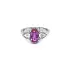 Gold Ring with Pink Sapphire and Diamonds