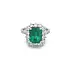 Gold Ring with Emerald and Diamonds