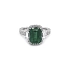 Gold Ring with Emerald and Diamonds