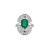 Gold Ring with Emerald and Diamonds