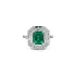 Gold Ring with Emerald and Diamonds