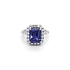 Gold Ring with Tanzanite and Diamonds