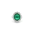 Gold Ring with Emerald and Diamonds