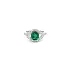 Gold Ring with Emerald and Diamonds