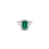 Gold Ring with Emerald and Diamonds