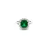 Gold Ring with Emerald and Diamonds