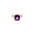 Gold Ring Amethyst and Diamonds