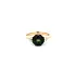 Gold Ring Green Tourmaline and Diamonds