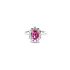 Gold Ring Pink Sapphire and Diamonds