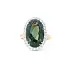 Luxury Ring with Green Tourmaline and Diamonds