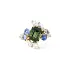 Ring Elegance of Nature - Tourmaline in Combination with Sapphires and Diamonds