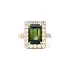 Ring Natural Elegance of Green Tourmaline and Diamonds