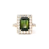 Ring Natural Elegance of Green Tourmaline and Diamonds